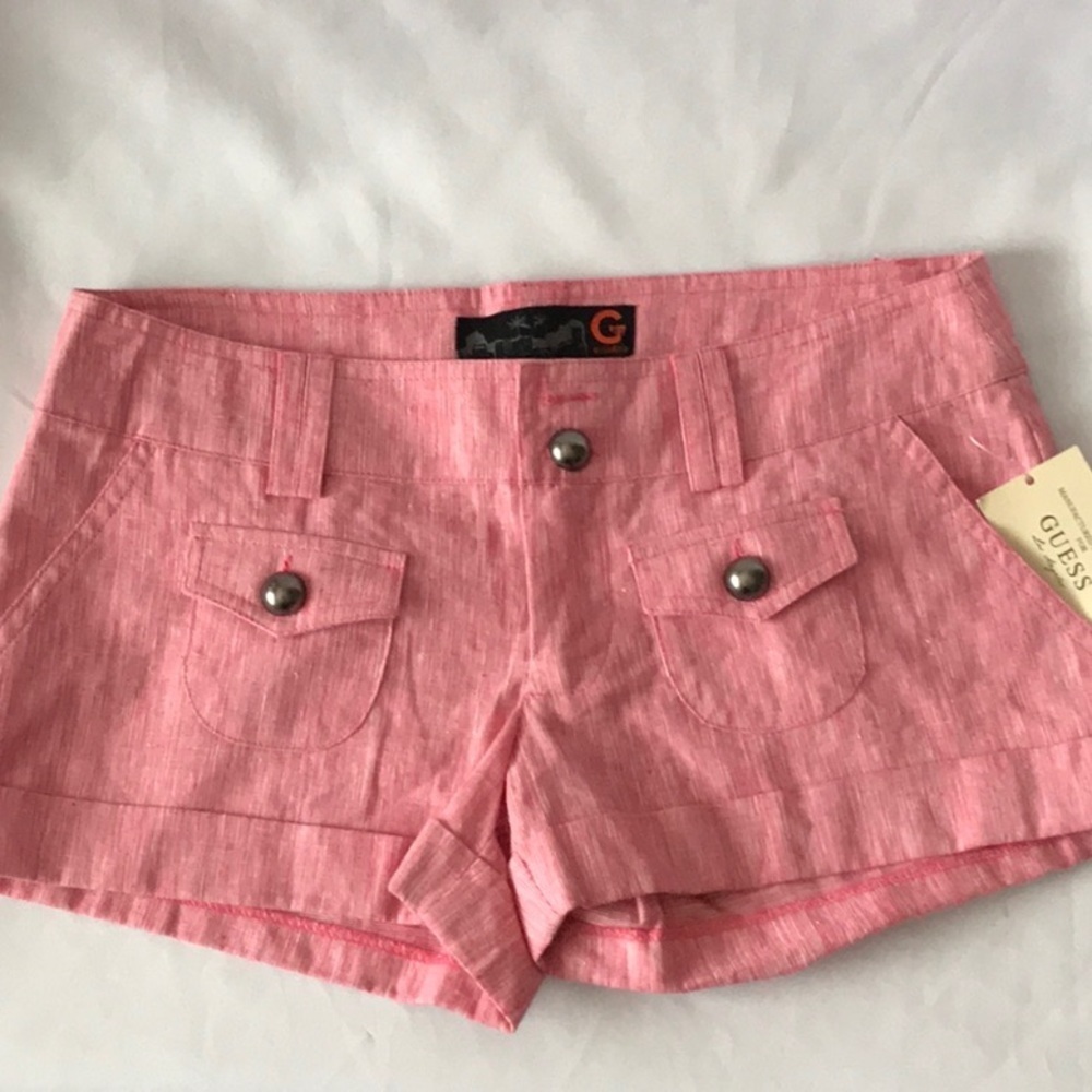 New G BY GUESS Pink Shorts SZ 24